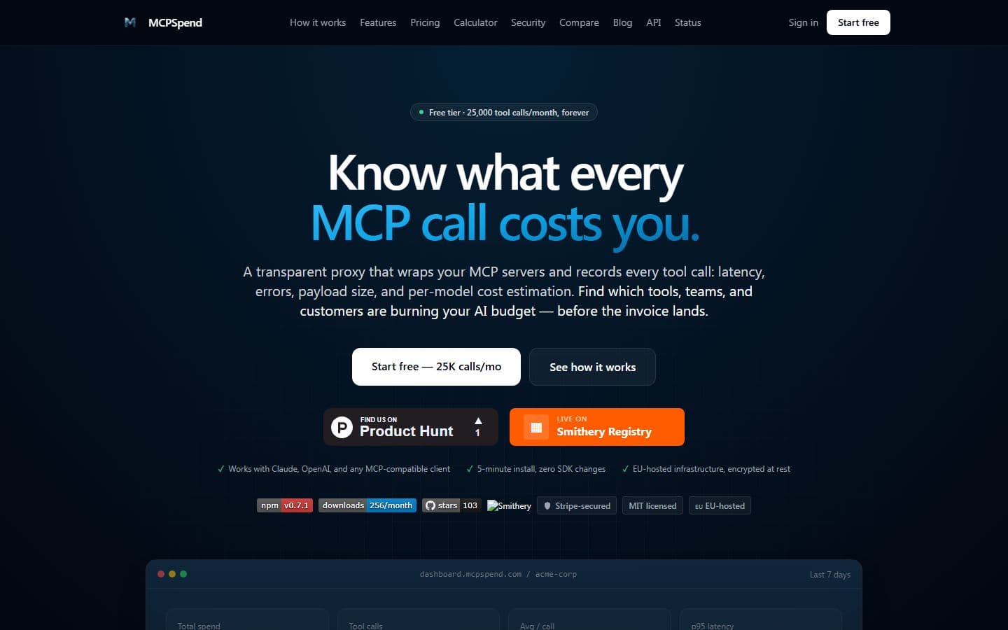 MCPSpend pe desktop