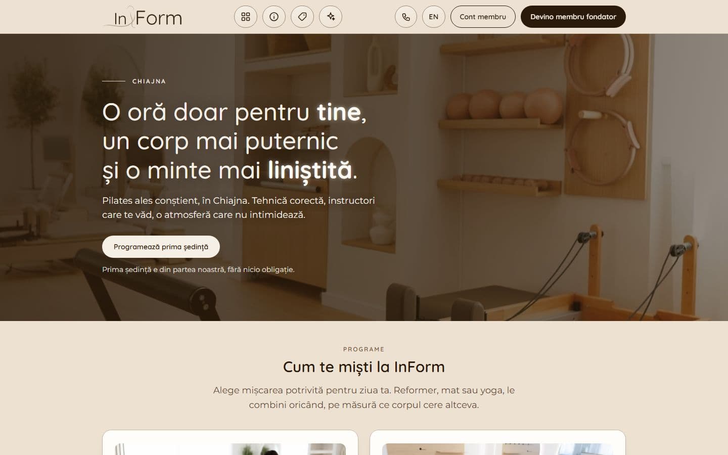 InForm Studio pe desktop
